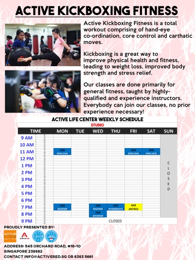 Active Kickboxing Fitness Poster copy